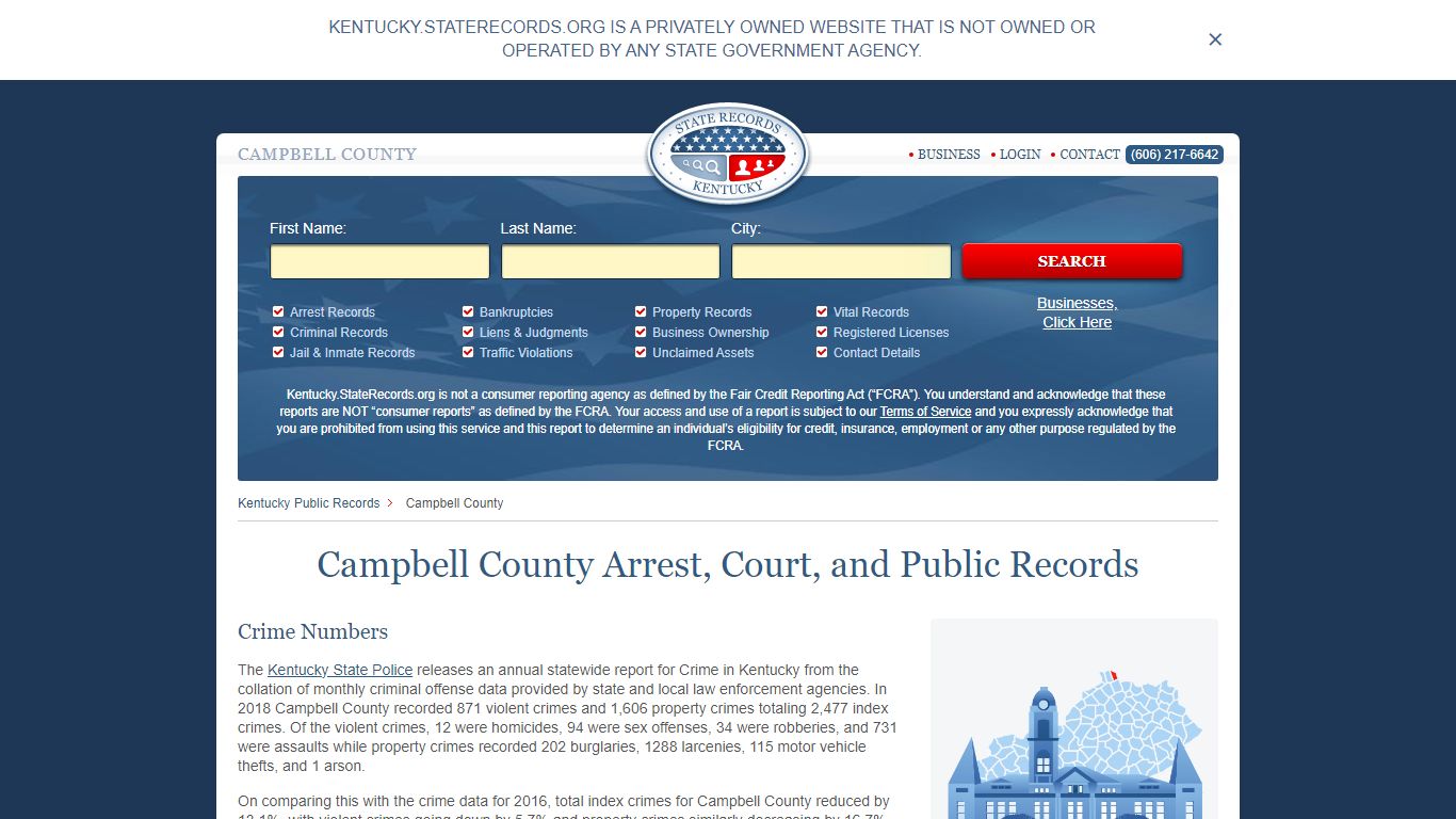 Campbell County Arrest, Court, and Public Records